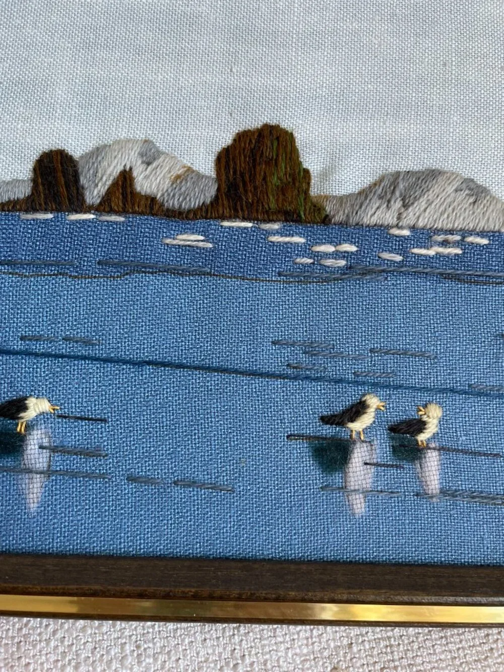 Vintage wool embroidered